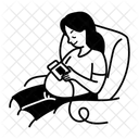 Bauchmassage Streicheln Schwangerschaft Symbol