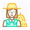 Landwirt Frau Job Symbol