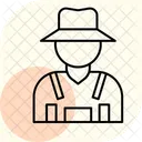 Bauer Im Feld Symbol