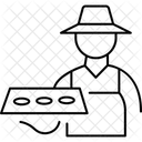 Bauer Mit Setzlingschale Bauer Setzling Symbol
