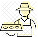 Bauer Mit Setzlingschale Bauer Setzling Symbol
