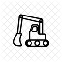 Baumaschine Bagger  Symbol