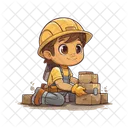Bau Arbeiter Mann Symbol