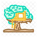 Baumhaus Hutte Holz Symbol