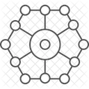Bayesian Network Thinline Icon Icon