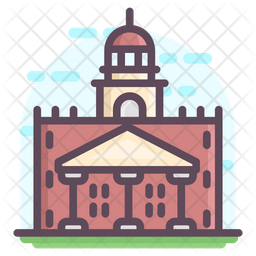 Baylor University Building Icon - Download in Colored Outline Style