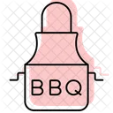 Bbq Apron Color Shadow Thinline Icon Icon