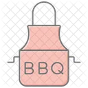 Bbq Apron Lineal Color Icon Icon