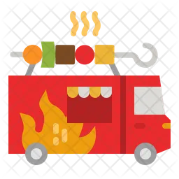 Bbq Food Truck  Icon