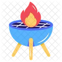 Barbeque Grill Bbq Grill Camp Fire Icon