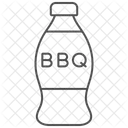 Bbq Sauce Bottle Thinline Icon Symbol