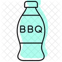 Bbq Sauce Bottle Color Shadow Thinline Icon Symbol