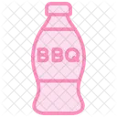 Bbq Sauce Bottle Duotone Line Icon Icon