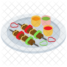Bbq Skewer Platter Icon