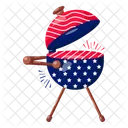 Grill Bbq Independence Day Icon