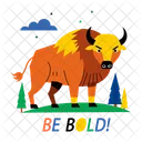 Be Bold Bison Animal Icon