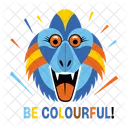 Be Colourful Mandrill Monkey Icon