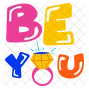 Be You Diamond Ring Gem Ring Icon