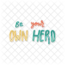 Be your own hero sticker  Icon
