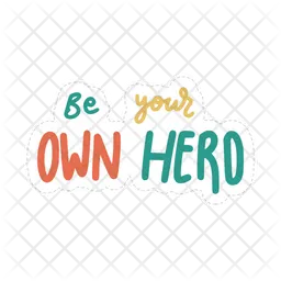 Be your own hero sticker  Icon