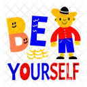 Be Yourself Motivation Character Icon