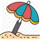 Beach Umbrella Sea Icon