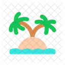 Beach Island Vacation Icon