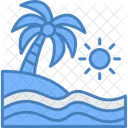 Beach Summer Vacation Icon