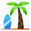 Beach Coconut Surf Icon