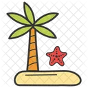 Beach Tropical Area Holiday Travelling Icon