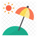 Island Beach Sun Icon