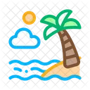 Palm Ocean View Icon