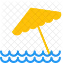 Beach Umbrella Sea Icon
