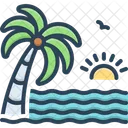 Beach Sea Water Icon