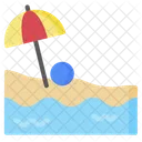 Beach Island Sea Icon