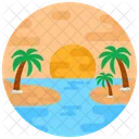 Island Beach Tropical Place Icon