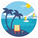 Beach Boat Coconut Icon