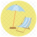 Beach Stool Parasol Icon
