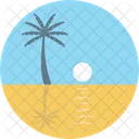 Beach Sea Palm Tree Icon