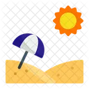 Beach Summer Sun Umbrella Icon