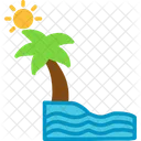 Beach Hawaii Island Icon