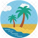 Beach Nature Palm Icon