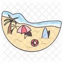 Beach Sea Tropical Icon
