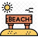 Beach Hawaii Island Icon