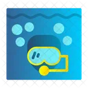 Beach Diving Mask Holidays Icon