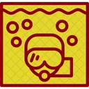 Beach Diving Mask Holidays Icon