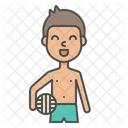 Beach Boy Volleyball Icon