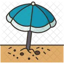 Beach Umbrella Sand Icon