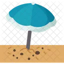 Beach Umbrella Sand Icon