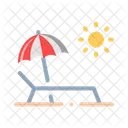 Summer Beach Umbrella Icon